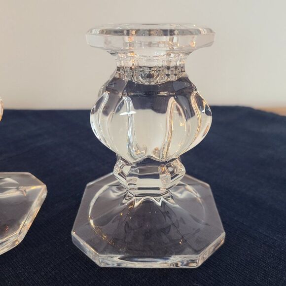 Vintage Gorham Set Full Lead Crystal Candle Stick Holders Made in West Germany - Picture 3 of 15